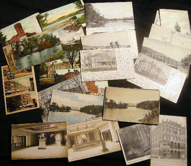 Item #23071 Collection of Postcards from Oneonta New York, Including Undivided Backs, Real Photo, a Group of Wilber Block Fire Images, High School Interiors, Town Architecture, Railroads, Trolleys & Transportation, Color & Black and White Imagery. Americana - Postcards - Oneonta New York.