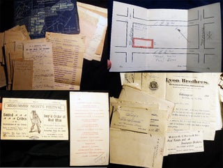 Item #23212 Circa 1900 - 1905 Collection Manuscript Real Estate Development Documents, Maps,...
