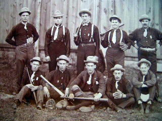 Circa 1890 8" x 10" Photograph of a Baseball Team By Henry Hohenstein Photographer New York