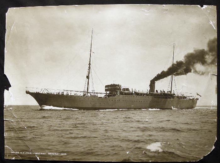 Item #23552 1922 Large Format Photograph of Cable Ship John W. MacKay By Frank & Sons, Marine Photographers, South Shields. Great Britain - 20th Century - Photography - Nautical History - Cable Communications.