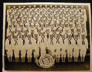 Item #23555 1945 Large Format Potograph U.S. Naval Training Center Sampson, N.Y. Co. 188 Signed...