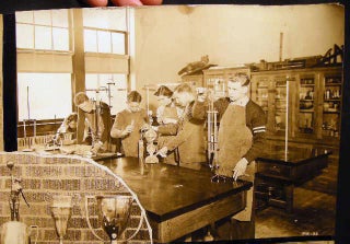 Circa 1935 Group of Large Format Photographs of Pearl River High School Rockland County New York Students in Home Economics, Art, Laboratory and Shop Classes
