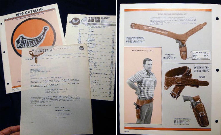 Item #23625 1976 Catalog The Hunter Company Leather Products Engineered for Action. Americana - 20th Century - Guns - Holsters - Leather Working - Business History.