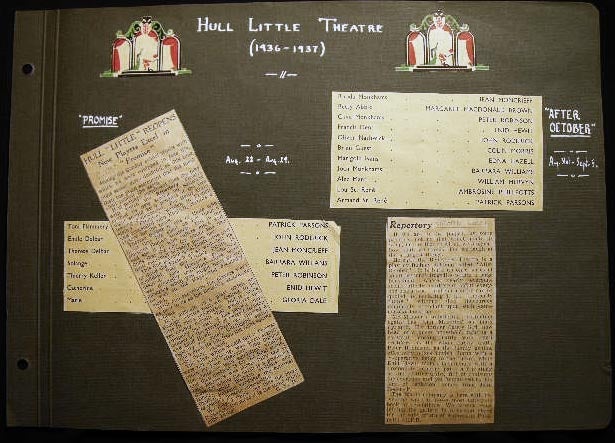 Item #23642 1936 - 1937 Hull Little Theatre Ephemera Including Photographs, Reviews and Cast Lists. Great Britian - 20th Century - Theater History -Hull.