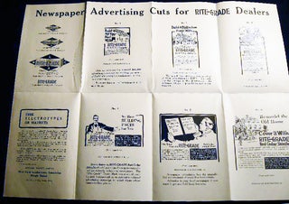Shingle Branch West Coast Lumbermen's Association Collection of Advertising Materials Including Letter, Newspaper Electrotypes, Illustrated Pamphlets