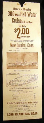 Item #23674 1936 Broadside Advertisement Here's a Bracing 300 Mile Rail-Water Cruise...From New...