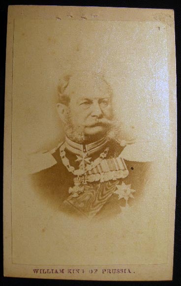 Item #23695 Carte-de-Visite Photograph of William King of Prussia. Photography - 19th Century - Germany - Royalty.