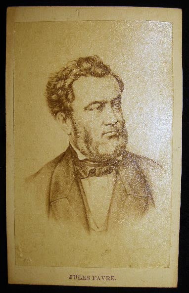 Item #23701 Carte-de-Visite Photograph Portrait of Jules Favre. Photography - 19th Century - France.