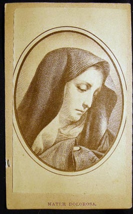 Item #23707 Carte-de-Visite Photograph Portrait of a Painting of Our Lady of Sorrows the Mater...