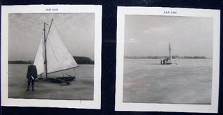 Item #23771 1968 Two Photographs of Ice Boating. Americana - 20th Century - Photography -...