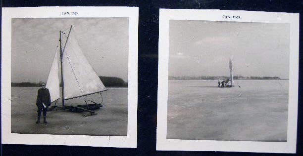 Item #23771 1968 Two Photographs of Ice Boating. Americana - 20th Century - Photography - Sporting History - Ice Boating.