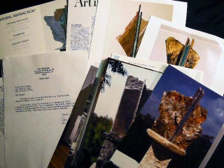 Item #23795 Ron Mehlman Sculpture Art Gallery Flyer, Photographs of Works, Typed Letter Signed ...