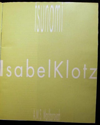 Isabel Klotz Tsunami A.M.S. Marlborough 1999 Art Catalog