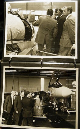 1984 Photographic Record of A Visit to Grumman Aerospace Corporation Calverton, Long Island N.Y. By Lawyer, Politician & USAF Veteran Stanley Fink & Assemblyman Paul E. Harenberg Examining the Experimental X-29 Jet