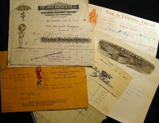 1908 - 1923 Collection of Correspondence, Receipts, Billheads Describing the Jewelry Business of Charles B. Engel & Son of Scranton Pennsylvania