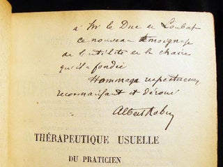 Therapeutique Usuelle Du Praticien - Dedication Copy