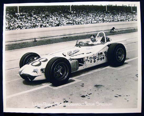 Item #24036 1964 8" x 10" Lloyd Ruby Indianapolis Motor Speedway Photograph. Americana - 20th Century - Automobile Racing - Indianapolis Motor Speedway.