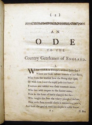 An Ode to the Country Gentlemen of England.