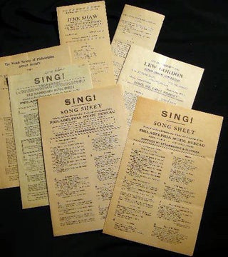 Item #24200 Circa 1920s Group of Song Sheets of The Welsh Society of Philadelphia, Jere Shaw, Lew...