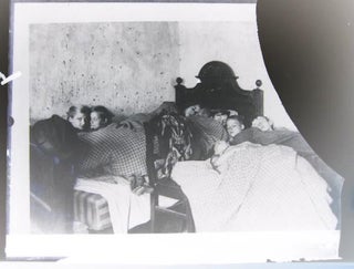 Item #24569 Circa 1920 Glass Plate Negative Photograph of Conditions in Germany Eight Children of...