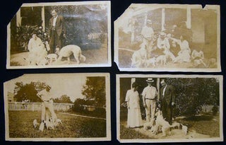 Item #24753 Circa 1920 4 Photographs of the Perkins Family New Orleans with Their Dogs and New...