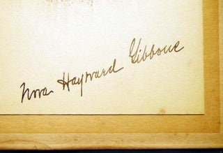 Circa 1895 Photograph Signed of Nora Hayward Gibbons