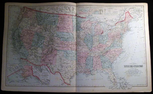 Item #25037 Gray's New Map of the United States By Frank A. Gray. Map - Cartography - 19th Century - O. W. Gray - United States.