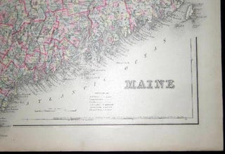 Original Hand-Colored Map of Maine