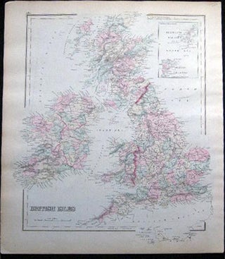 Item #25056 Original Hand-Colored Gray's New Map of Europe By Frank A. Gray (and) Map of the...