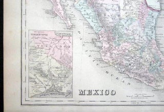 Original Hand-Colored Map of New Mexico and Arizona (and) Map of Mexico