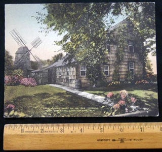 Item #25095 Hand Colored Image of Home Sweet Home and the Old Windmill East Hampton, Long Island,...
