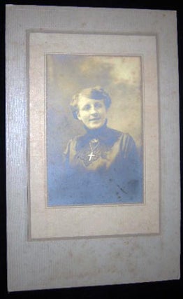 Item #25118 Circa 1895 Photographic Portrait of a Christian Woman By the Davis Picture Shop,...