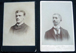 Item #25119 2 Circa 1880 Photographic Portrait Cabinet Cards: F.R. Johnson & The New Photographic...