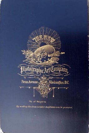 2 Circa 1880 Photographic Portrait Cabinet Cards: F.R. Johnson & The New Photographic Art Co. Both of Washington D.C.