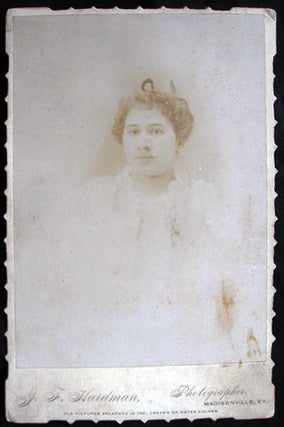 Item #25123 Circa 1880 Photographic Portrait Cabinet Card: J.F. Hardman, Madisonville Kentucky....