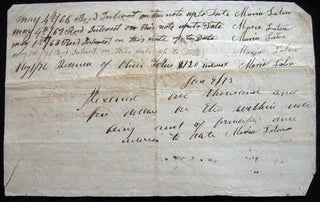1864 Manuscript Promissory Note with Revenue Stamp William Laton (Layton) & Maria Laton (Layton) Westbury, Long Island New York