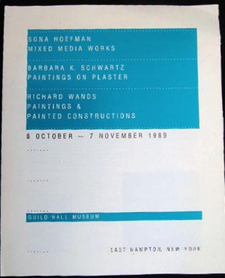 Item #25171 Sona Hoefman Mixed Media Works Barbara K. Schwartz Paintings on Plaster Richard Wands...