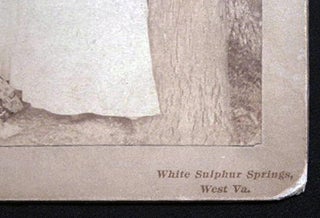 Circa 1885 Large Format Cabinet Card Photograph of a Bowling Party Given By Miss Gumbel Cooke of New Orleans at White Sulphur Springs By Geo. Prince