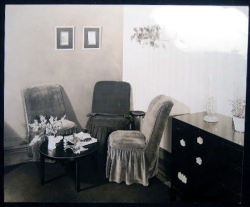 Item #25220 Circa 1930 Photograph of a Furnished Corner of a Room. Americana - 20th Century - Photography - Interior Design - Style.