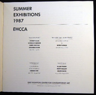 Summer Exhibitions 1986 EHCCA East Hampton Center for Contemporary Art