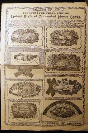 Item #25325 Season of 1897 Illustrated Price-List of Latest Style of Concealed Name Cards Hamden...