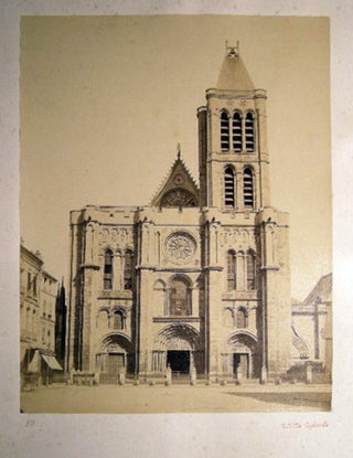 Item #25409 Circa 1870 Large Format Photograph of the Basilica St.-Denis Paris France By Achille...