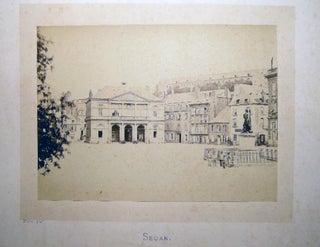 Item #25410 Circa 1870 Large Format Photograph of the City Hall & Statue of Henri de La Tour...