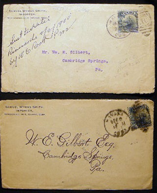 Two 1900 Manuscript Letters from Samuel Wyman Smith, Importer in Cuba, to William E. Gilbert in Cambridge Springs, PA; His Business Partner Regarding the Closure of their Restaurant Venture "The Studio" in Havana