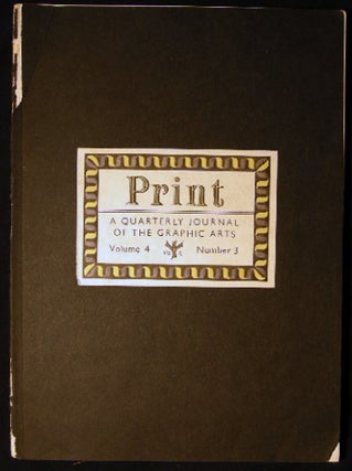 Item #25474 Print Quarterly Journal of the Graphic Arts Volume IV Number 3 1946. Art - Design -...