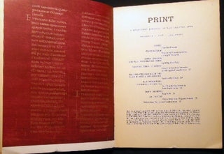 Print Quarterly Journal of the Graphic Arts Volume VI Number III 1949