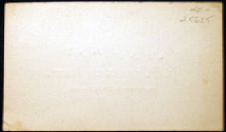 Circa 1890 Calling Card R.P. Felix De Jesus, Superieur Du Mount Carmel Syrie