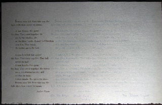 Item #25655 Flowers Were Left There Poetry Broadside Signed and Inscribed By Andrea Wyatt....