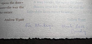 Flowers Were Left There Poetry Broadside Signed and Inscribed By Andrea Wyatt