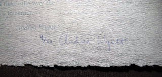 Flowers Were Left There Poetry Broadside Signed and Inscribed By Andrea Wyatt